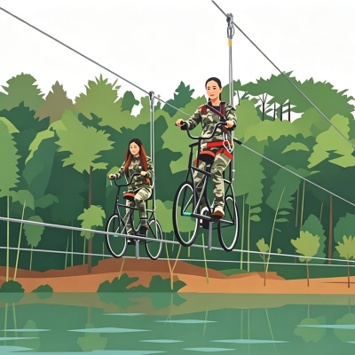 Zip Bike空中自行车高空自行车骑行器材设备项目设计建设