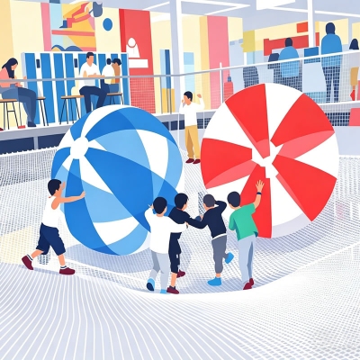 Indoor Ropes Nets室内商场中庭绳网蹦床悬空魔网攀爬乐园设计建设